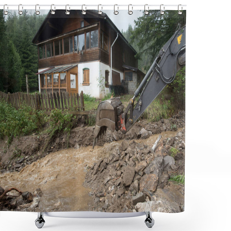 Personality  Storm Damage Caused By Mudslides, Debris And Mud After Heavy Rainfalls Shower Curtains