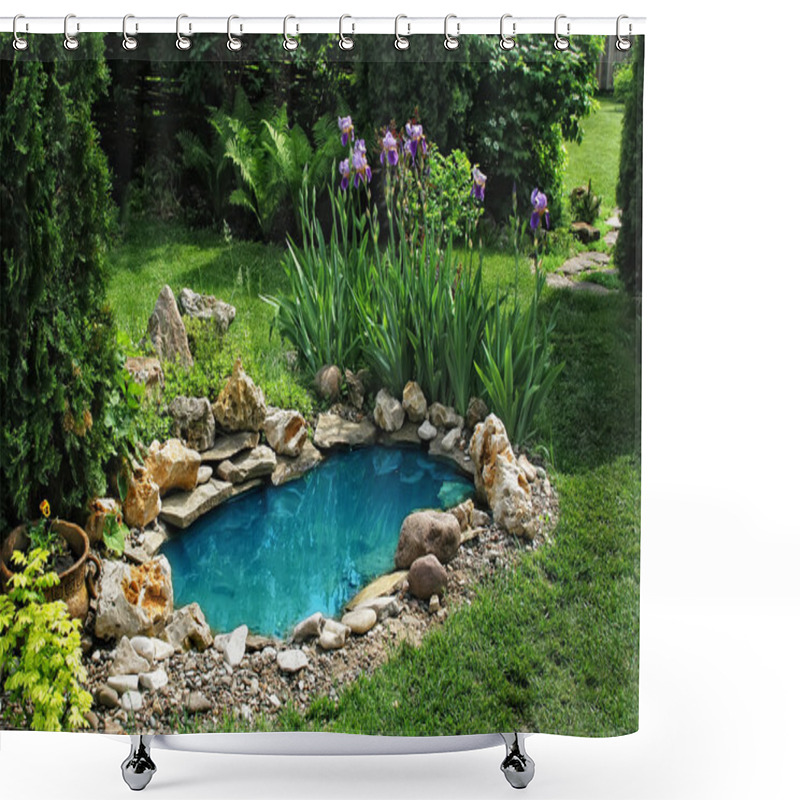 Personality  Small Pond In The Garden Shower Curtains