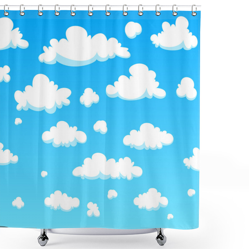 Personality  Cartoon Clouds Shower Curtains