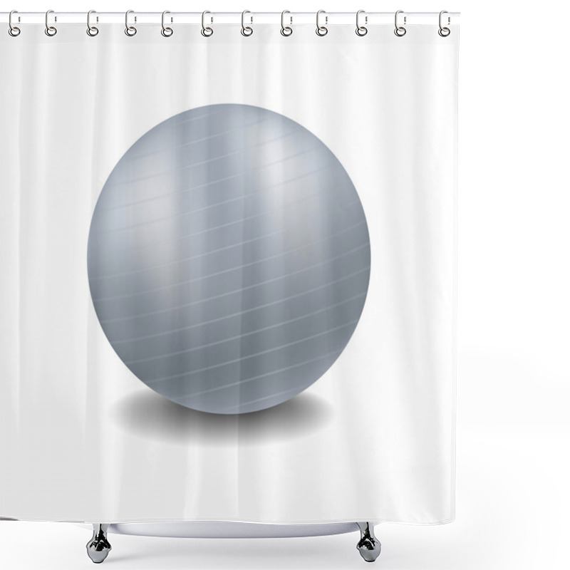 Personality  Grey Gym Ball Shower Curtains