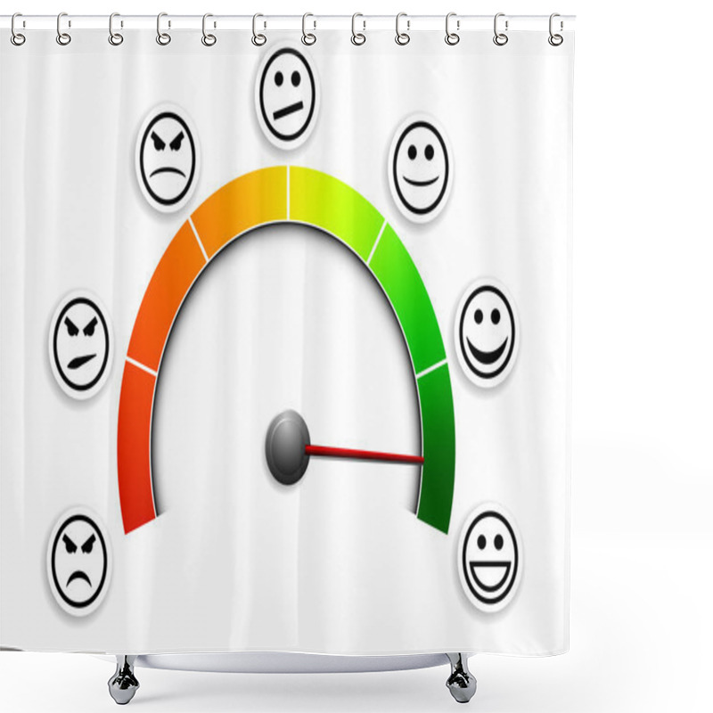 Personality  Satisfaction Meter 03 Shower Curtains