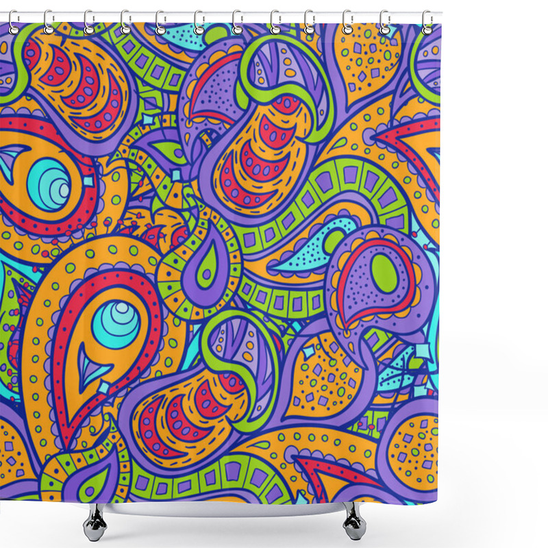 Personality  Paisley Doodle Pattern Shower Curtains