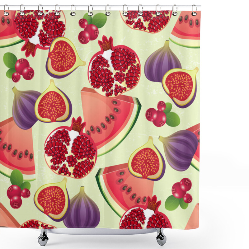 Personality  Fruit Seamless Shower Curtains