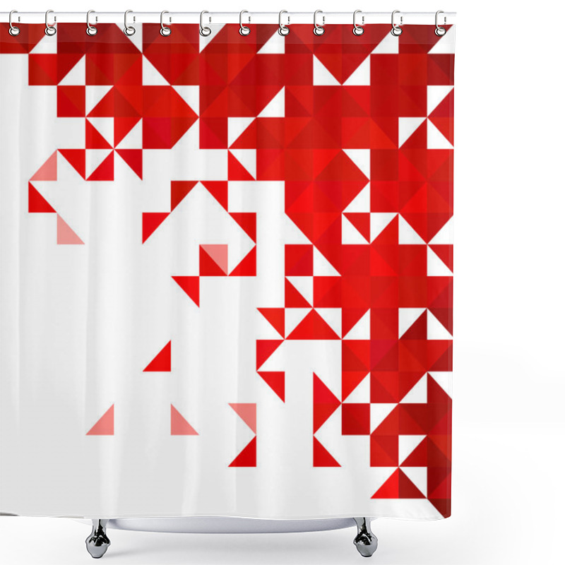 Personality  Retro Triangles Corner Background Shower Curtains