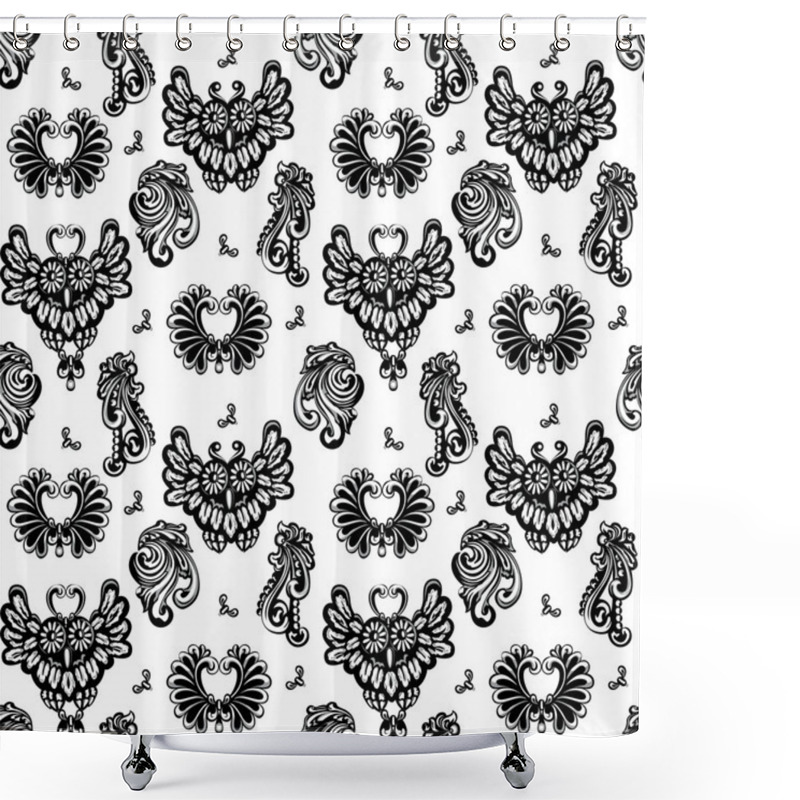 Personality  Owls Seamless Shower Curtains