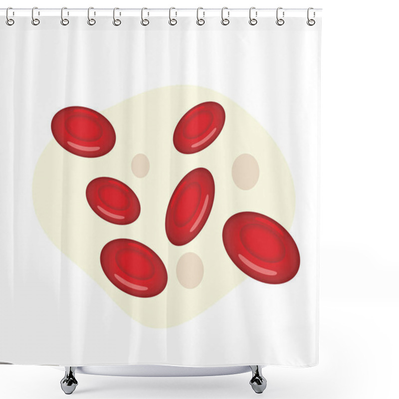 Personality  Red Blood Cell Icon Stock Illustration As EPS 10 File Shower Curtains