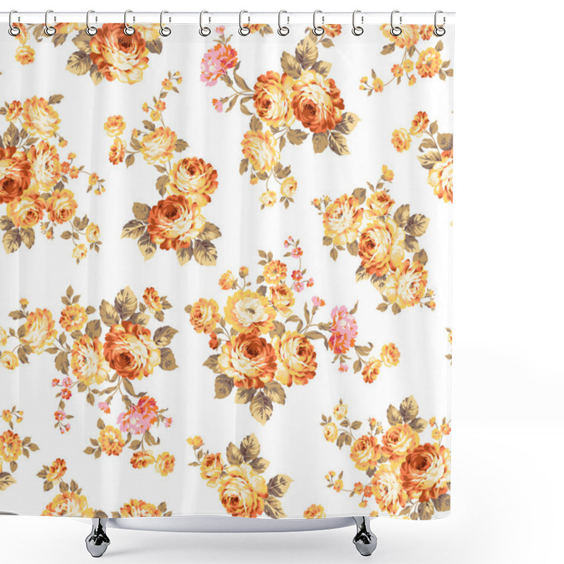 Personality  Rose Flower Pattern, Shower Curtains