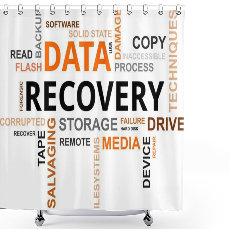 Personality  Word Cloud - Data Recovery Shower Curtains