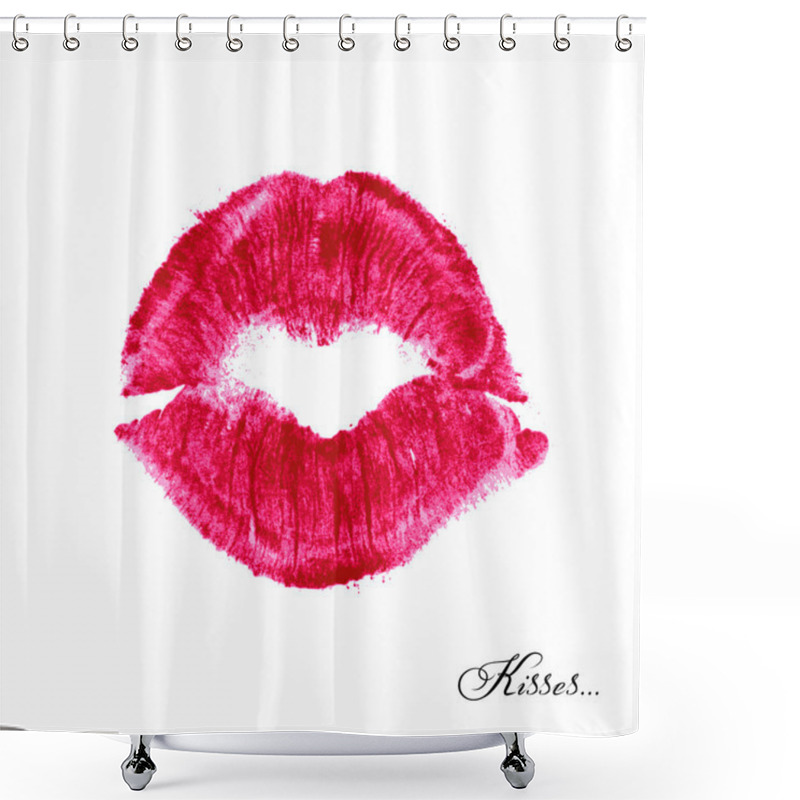 Personality  Realistic Lipstick Kiss Shower Curtains