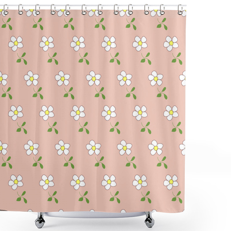 Personality  Seamless Pattern With Bouquets Of Flowers Cartoon. Shower Curtains