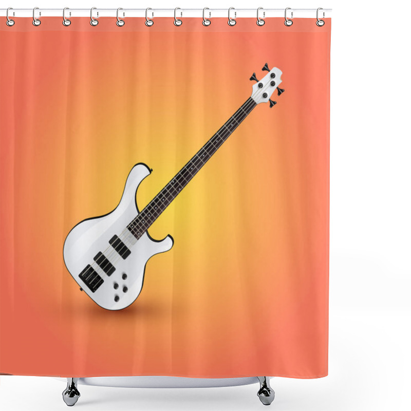 Personality  Electric Guitar. Vector Illustration. Shower Curtains