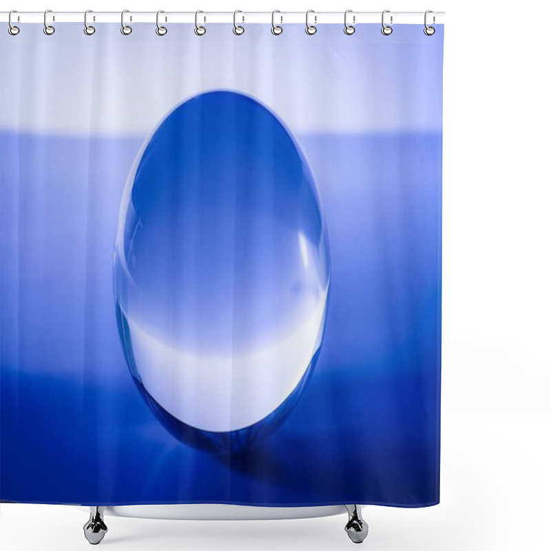 Personality  Glass Ball In Abstract Blue Shower Curtains