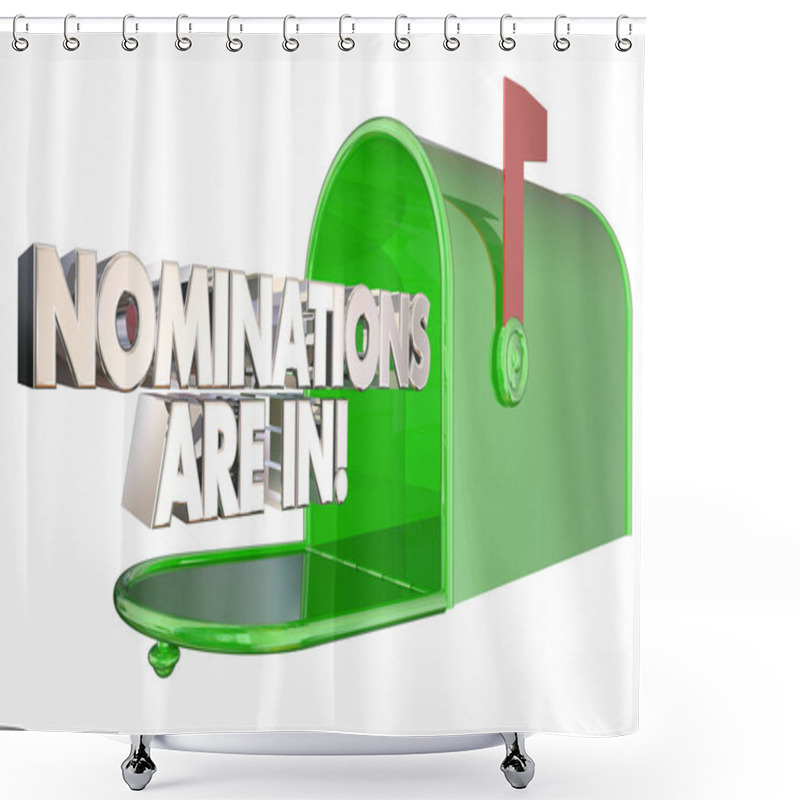 Personality  Nominations Are In Finalists Mailbox Award News 3d Illustration Shower Curtains