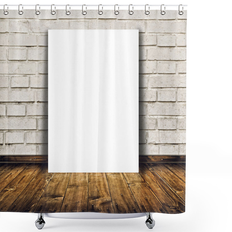 Personality  Blank Poster As Copy Space Template For Your Design Shower Curtains