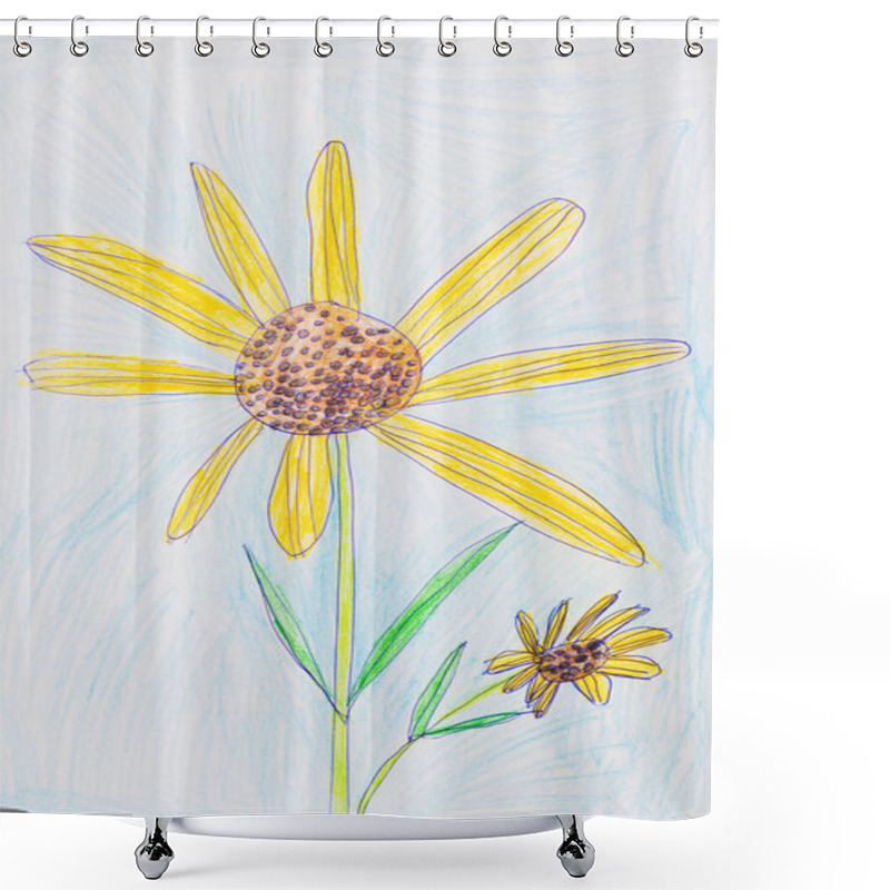 Personality  Painted Sunflower Shower Curtains