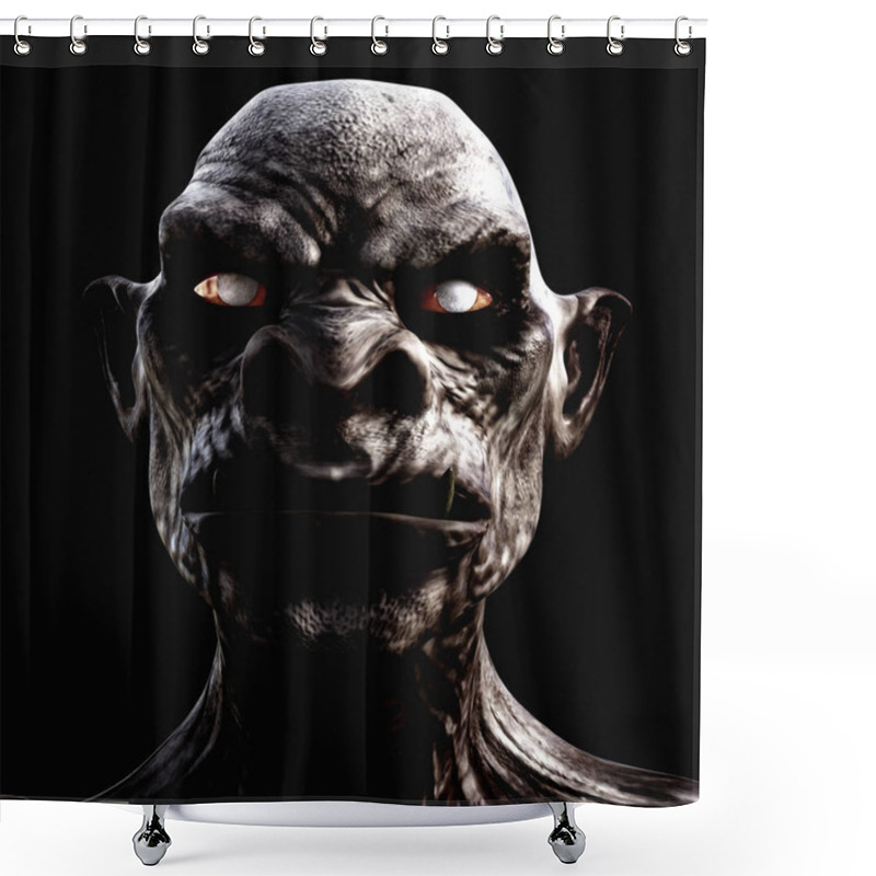 Personality  Digital 3D Illustration Of A Creepy Creature Shower Curtains