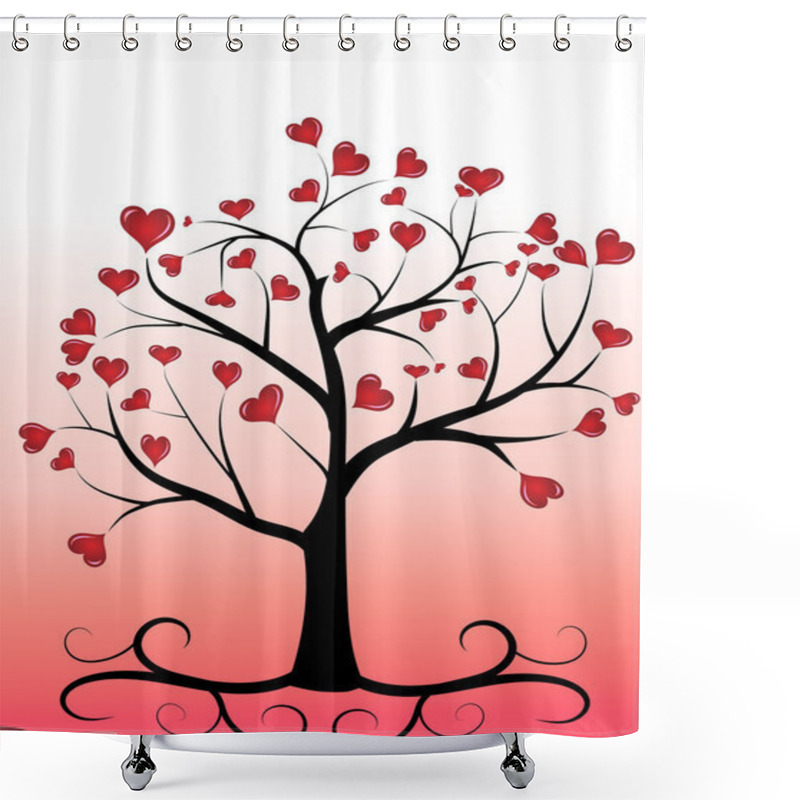 Personality  Love Tree Shower Curtains