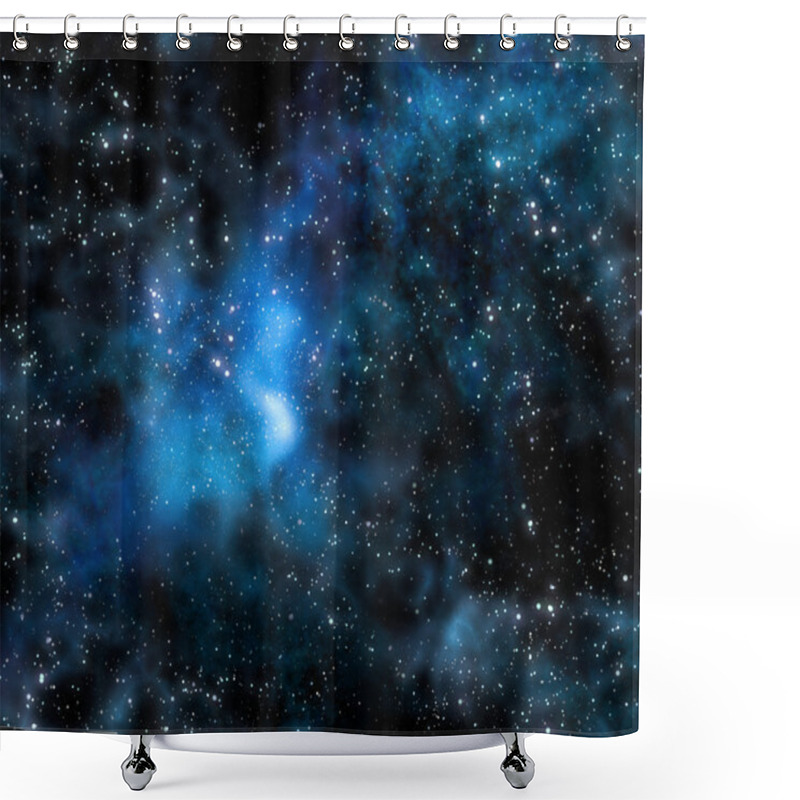 Personality  Starry Deep Outer Space Nebula And Galaxy Shower Curtains