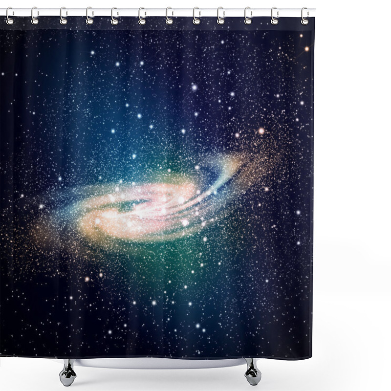 Personality  Space Galaxy Image Shower Curtains