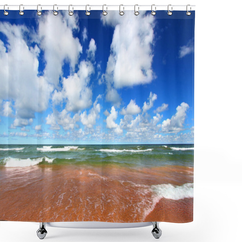 Personality  Lake Superior Beach Shower Curtains