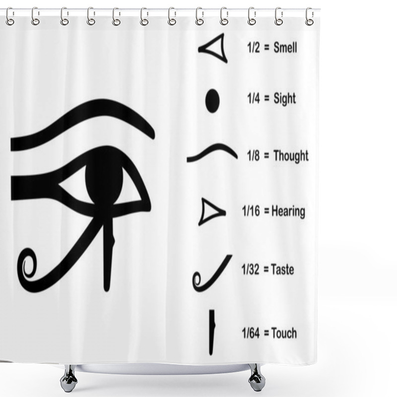 Personality  The Eye Of Horus Shower Curtains