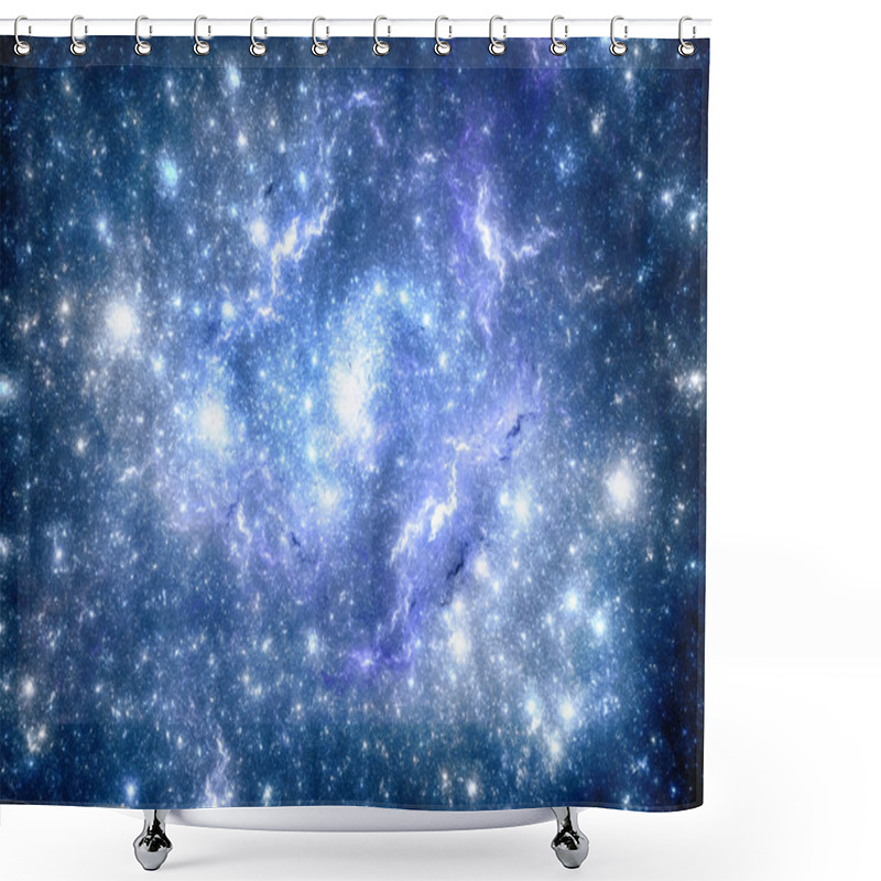 Personality  Dark Deep Space Starfield Shower Curtains