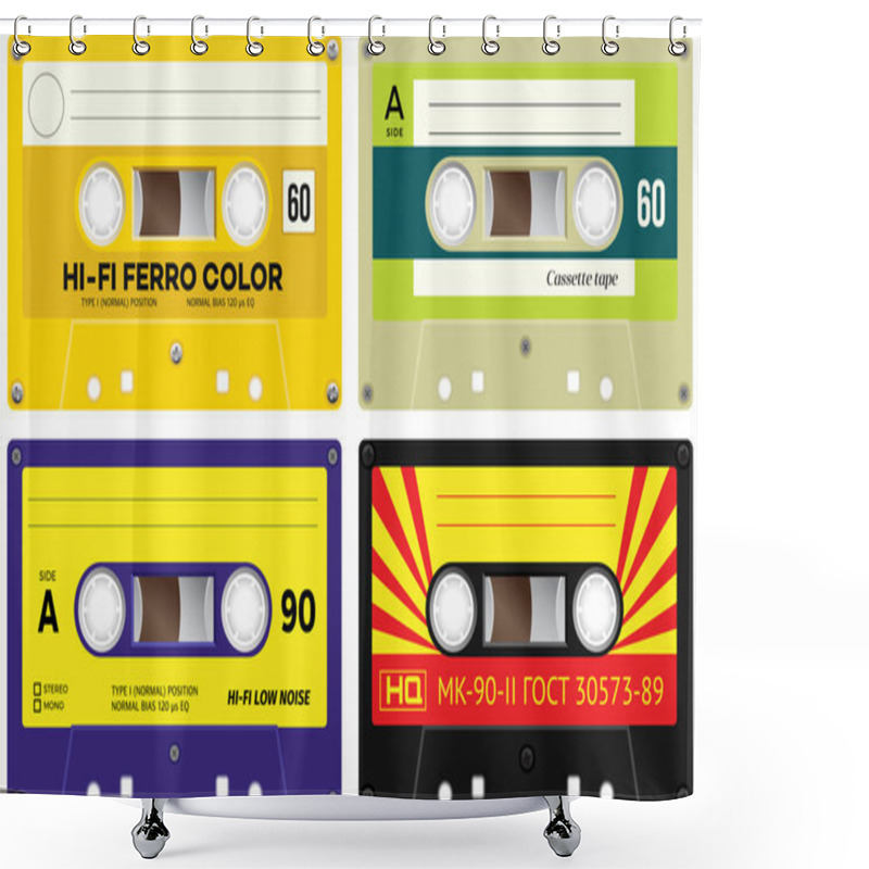 Personality  Audio Cassette Records Shower Curtains