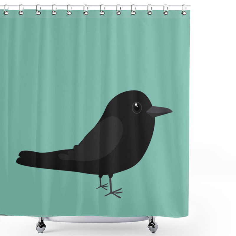 Personality  An illustration of a cute crow shower curtains