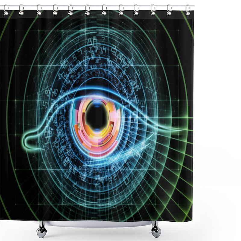 Personality  Digital Eye Shower Curtains