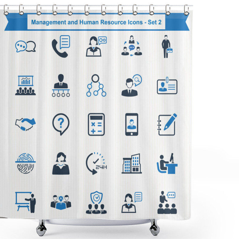 Personality  Management And Human Resource Icons - Set 2 Shower Curtains