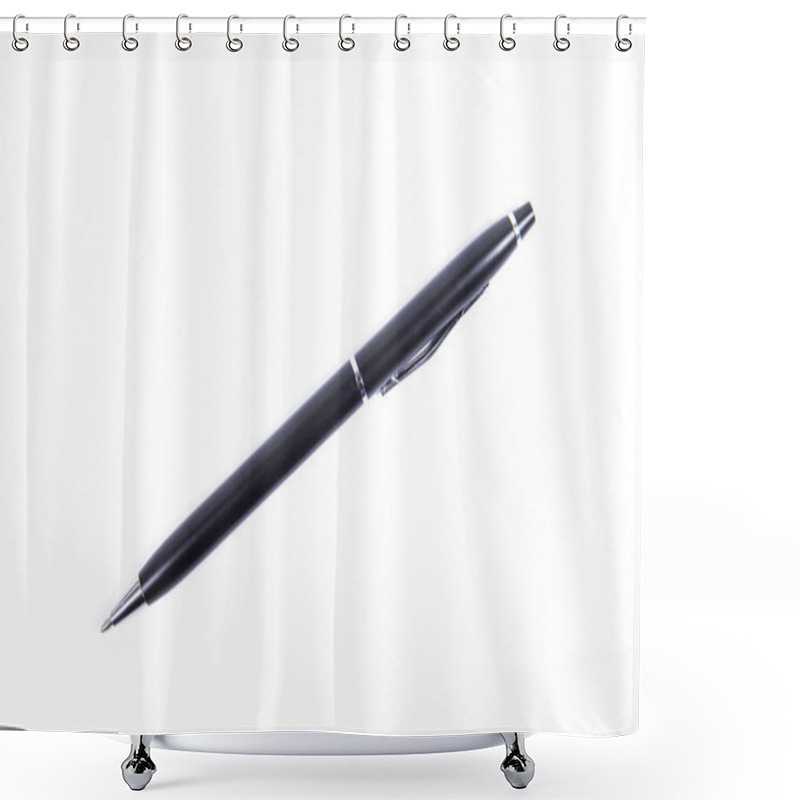 Personality  Metal Pen Isolated On White Background Shower Curtains