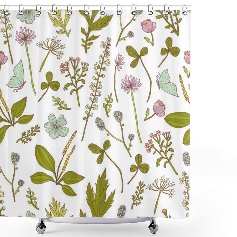 Personality  Floral Seamless Pattern Shower Curtains