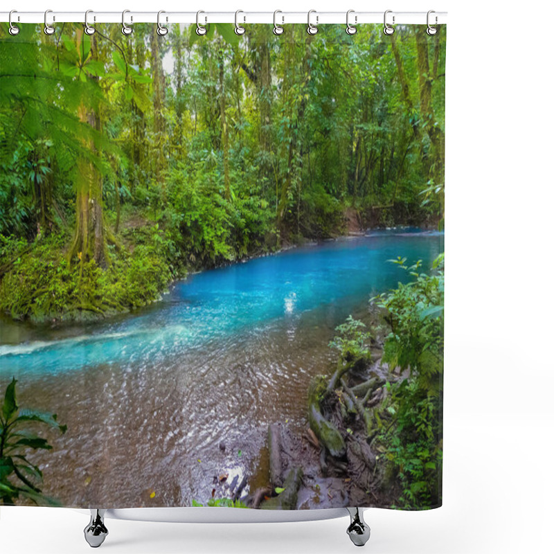 Personality  Rio Celeste, Tenorio Volcano National Park, Costa Rica Shower Curtains