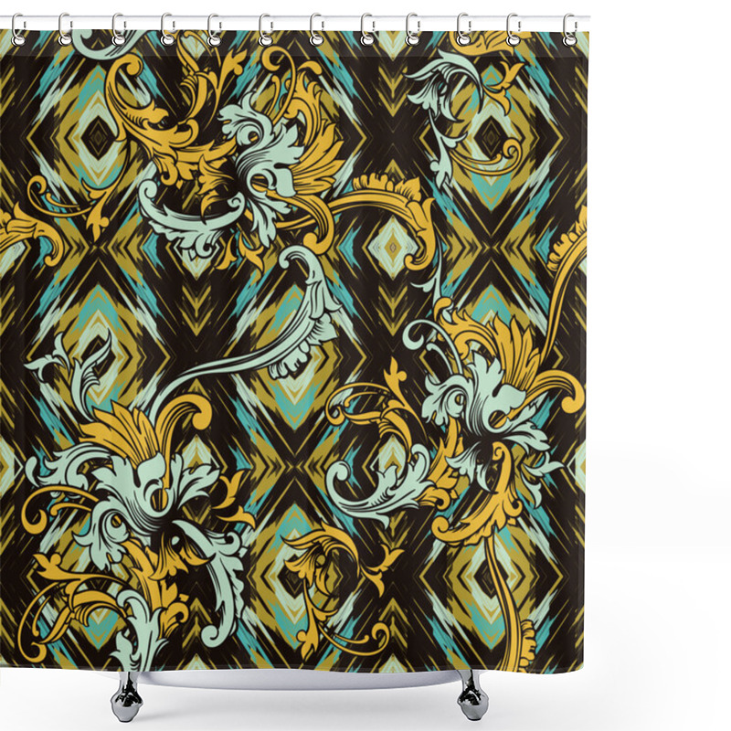 Personality  Eclectic Fabric Seamless Pattern. Shower Curtains