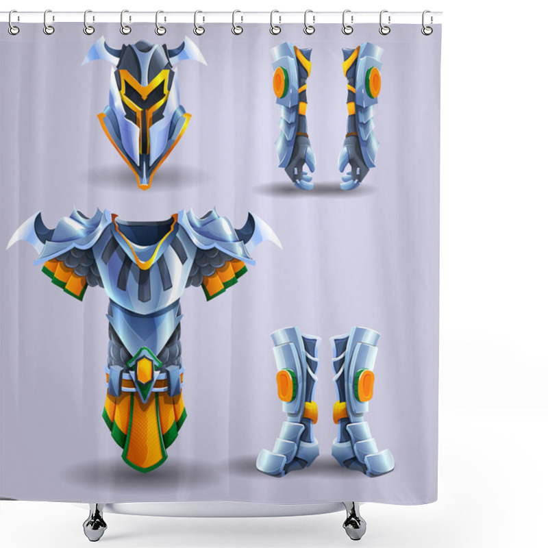 Personality  Set Of Knight's Armor. Shower Curtains