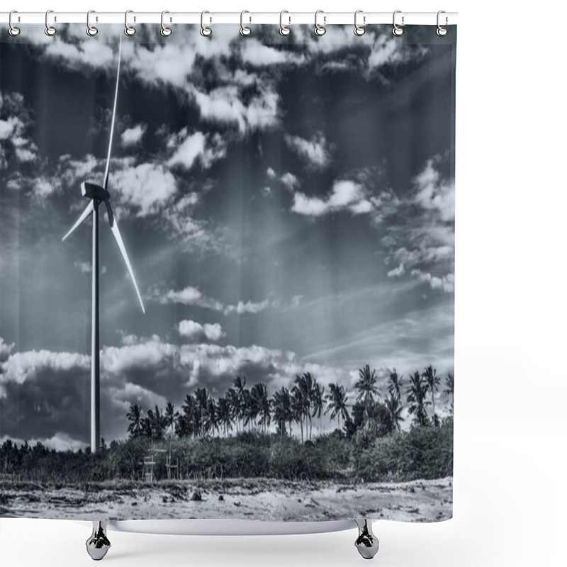 Personality  Windmill, San Lorenzo, Guimaras Island, Philippines Shower Curtains