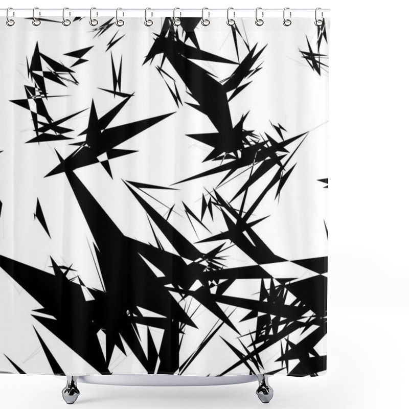 Personality  Random Irregular Shapes Pattern Shower Curtains