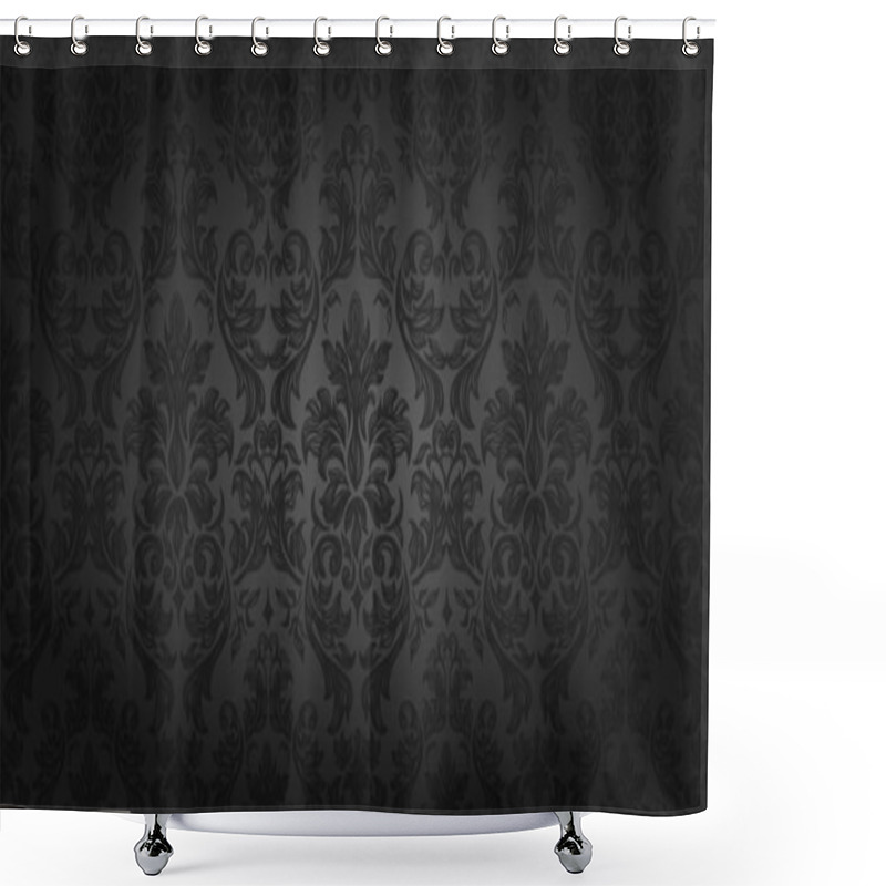 Personality  Seamless Wallpaper Pattern, Black Shower Curtains