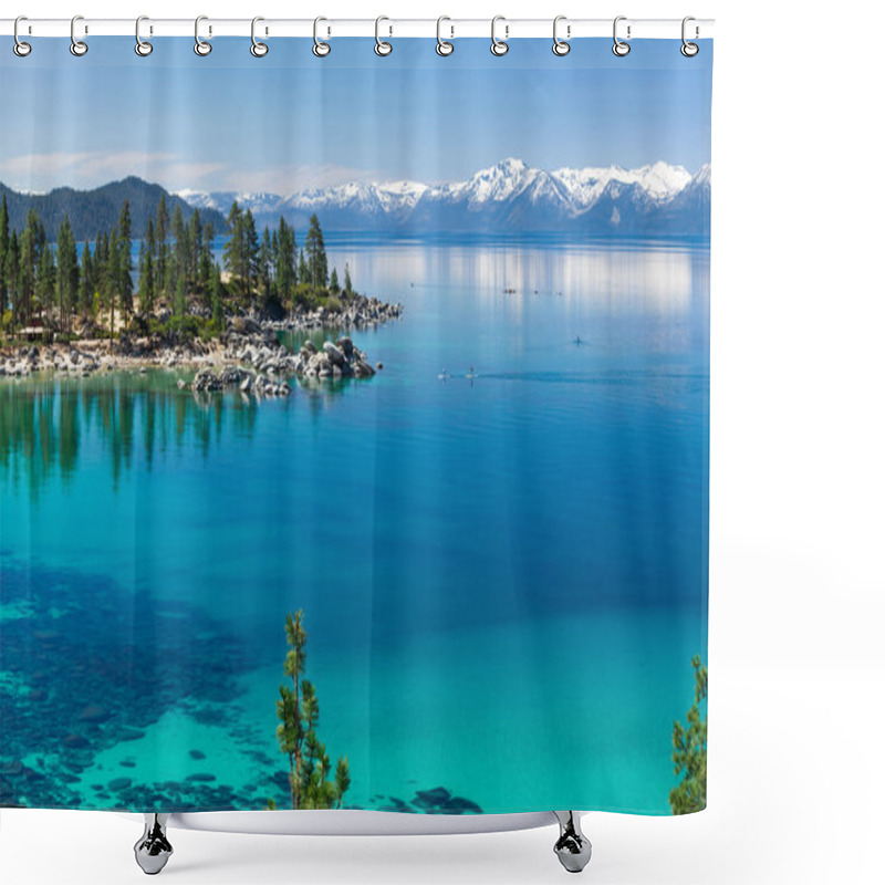 Personality  Paddle Boarding Shower Curtains