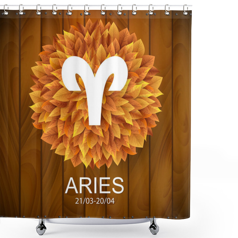 Personality  Aries Horoscope White Sign Shower Curtains