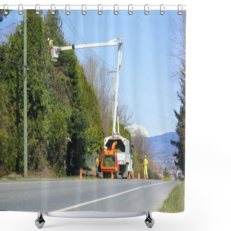 Personality  Traffic Safety Shower Curtains