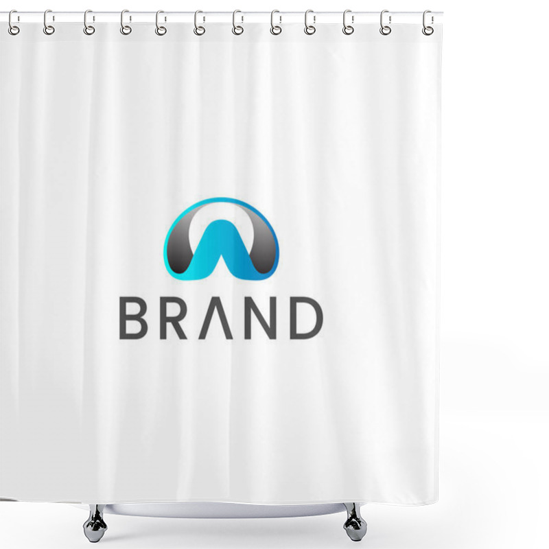 Personality  Alpha Letter A 3D Vehicle Monogram With White Background. Shower Curtains