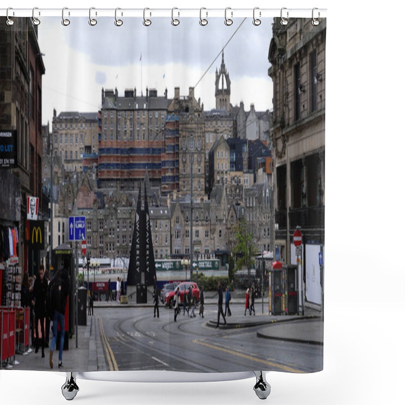 Personality  View Over The Old Town Of Edinburgh - EDINBURGH, UNITED KINGDOM - OCTOBER 04, 2022 Shower Curtains