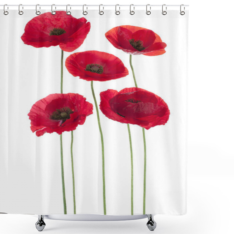 Personality  Poppy Flowers Shower Curtains