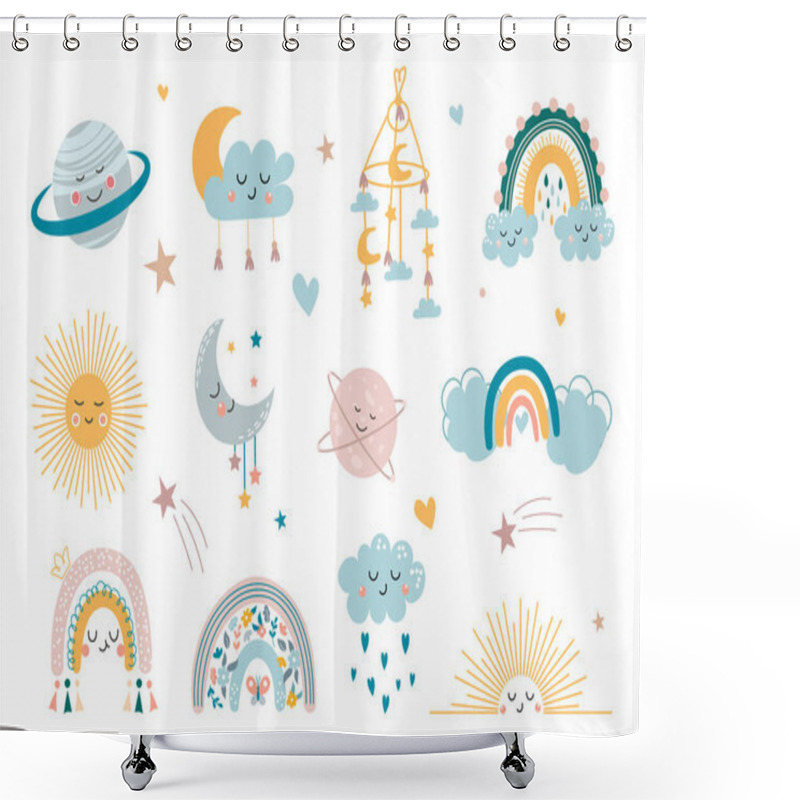 Personality  Children Decorative Elements Shower Curtains