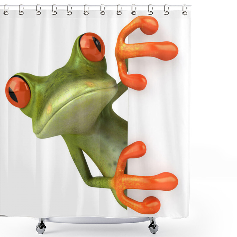 Personality  Frog 3d Animated Shower Curtains