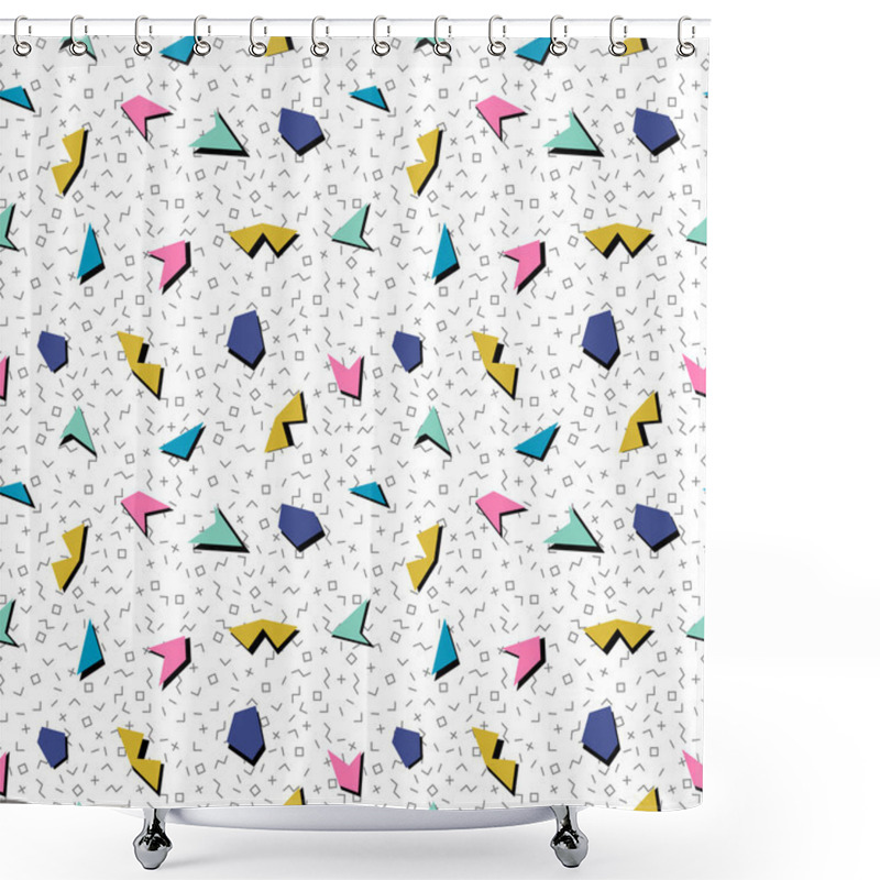 Personality  Vector Abstract Mosaic Seamless Pattern. Shower Curtains