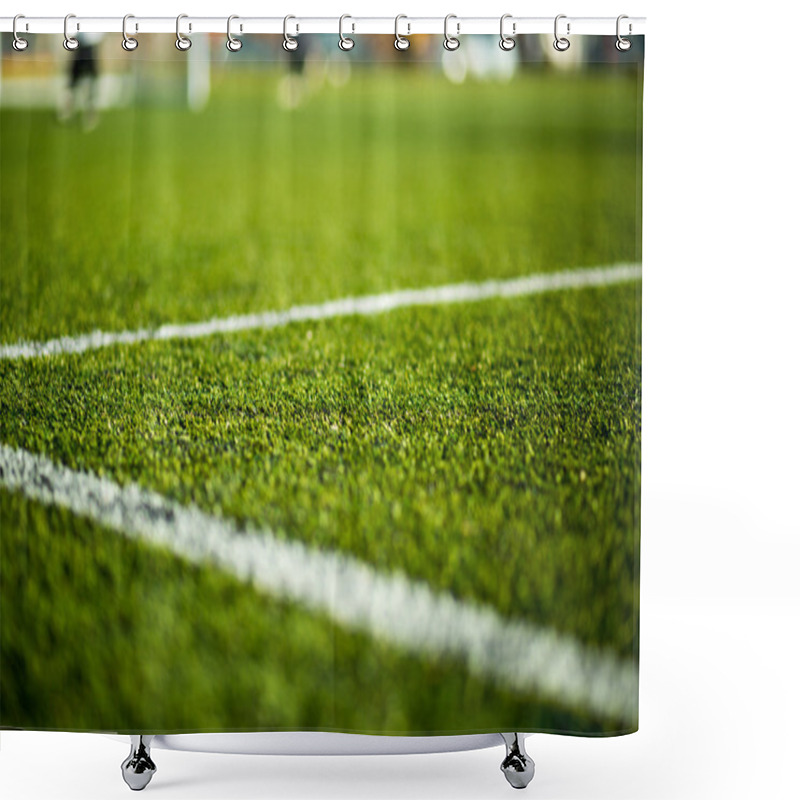 Personality  Soccer Pitch Shower Curtains