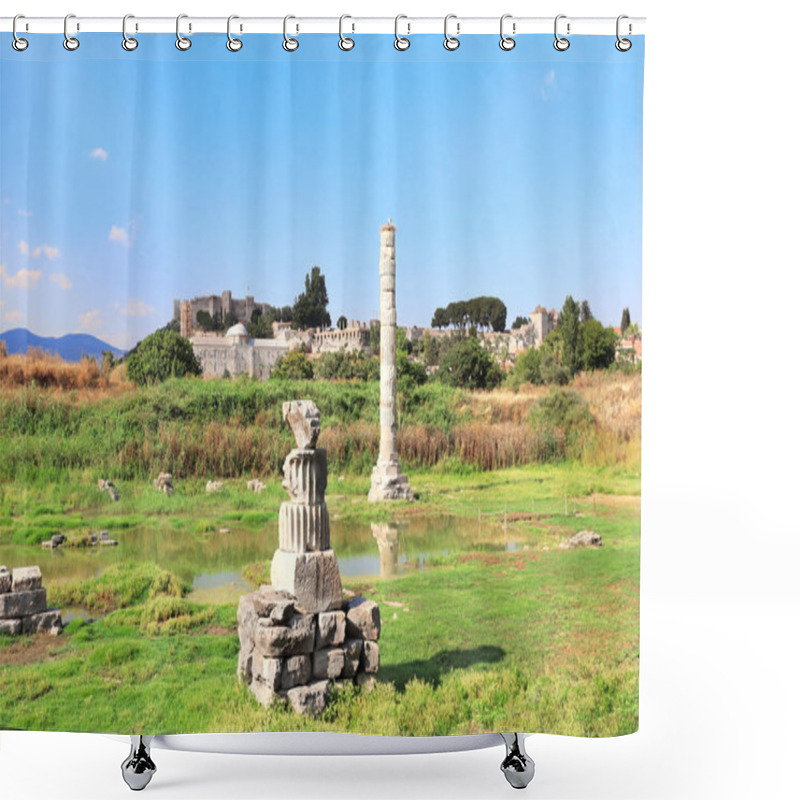 Personality  Column And Ruins Of Temple Of Artemis Ephesus, Selcuk, Turkey Shower Curtains