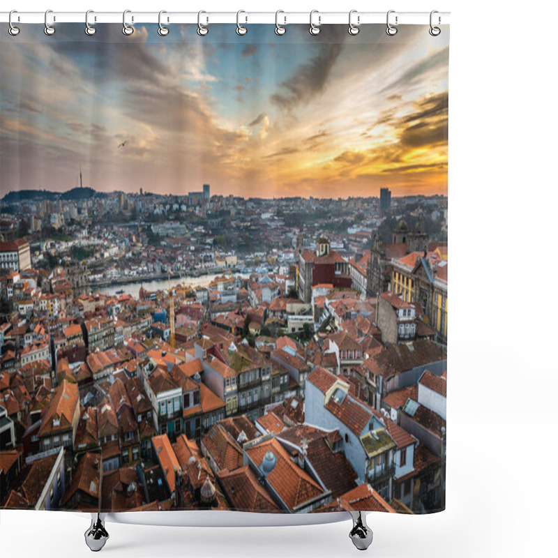 Personality  Aerial View In Porto Shower Curtains